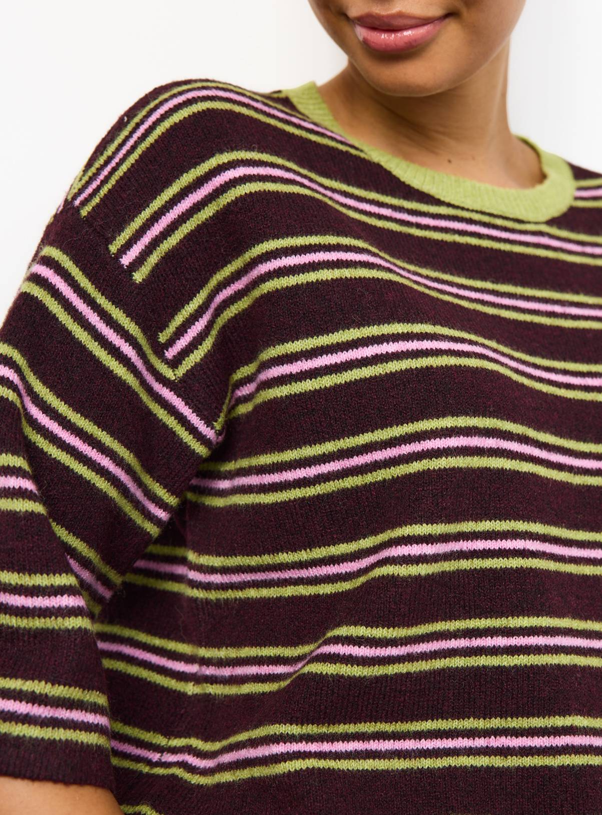 Jewel Stripe Knitted Top S - Image 3